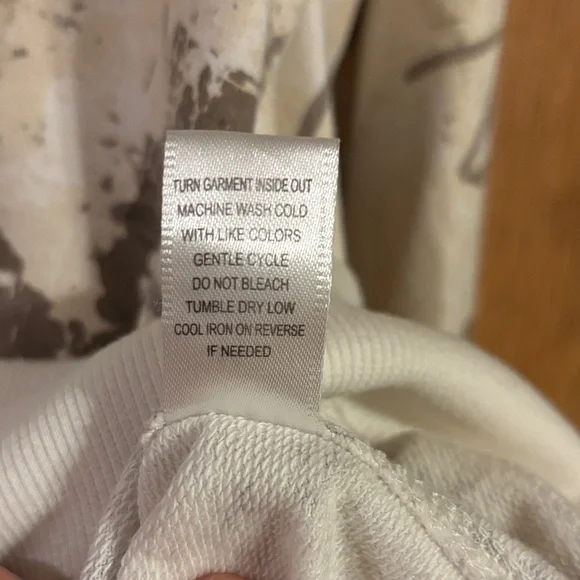 Maurices Cream and Purple Floral Hoodie - Picture 5 of 7